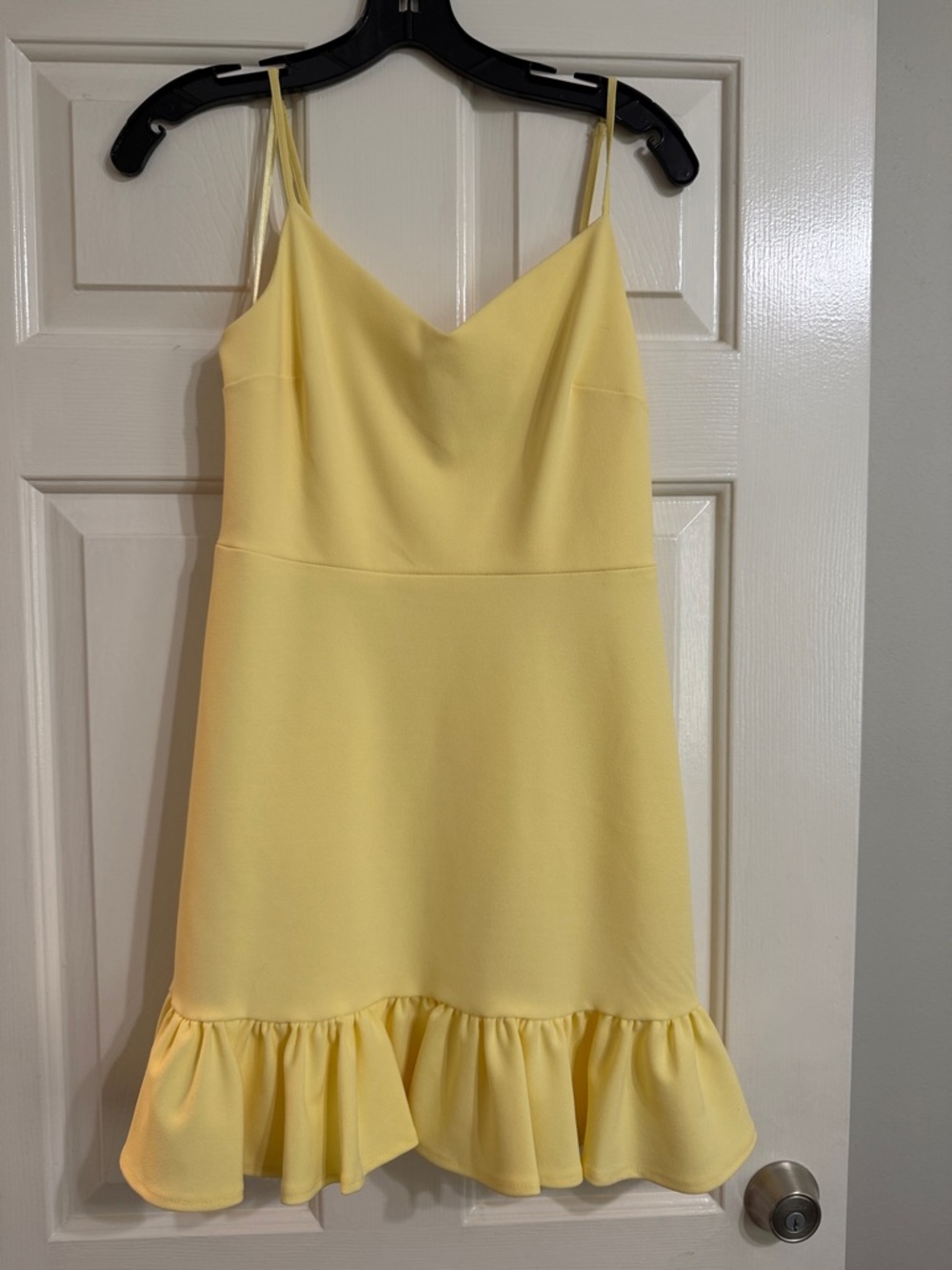 1. State Yellow Ruffle-Hem Mini Dress